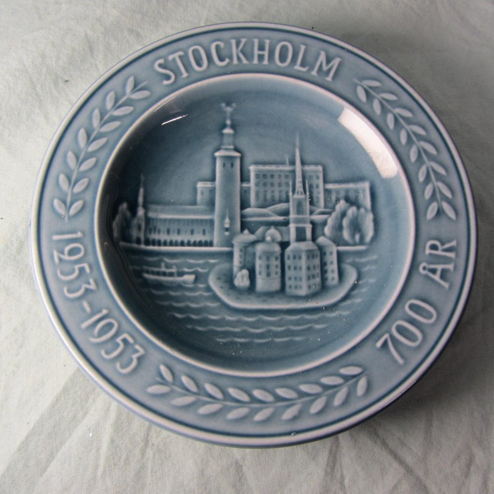 1253-1953 Stockholm Sweden collectors plate 700 year anniversary Rorstrand (w956